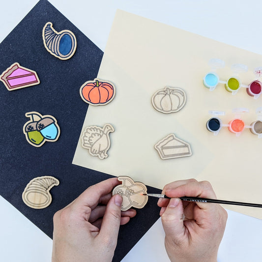 Paint Your Own Magnets: Thanksgiving Holiday