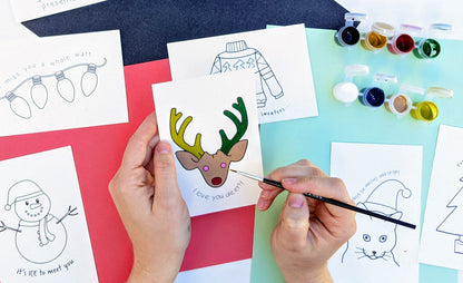 Holiday Paint-Your-Own Postcard Kit