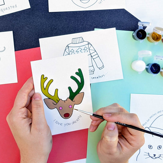 Holiday Paint-Your-Own Postcard Kit