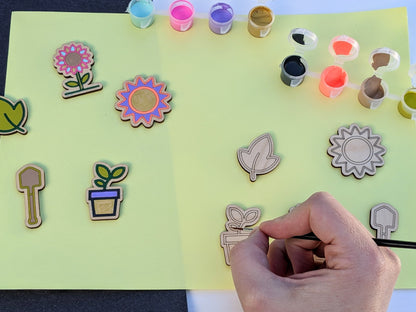 Paint Your Own Magnets: Gardener Kit