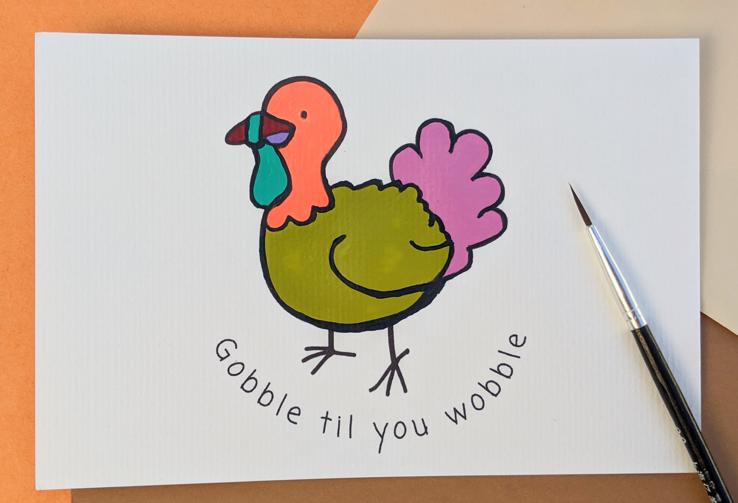 Thanksgiving Paint-Your-Own Postcard Kit